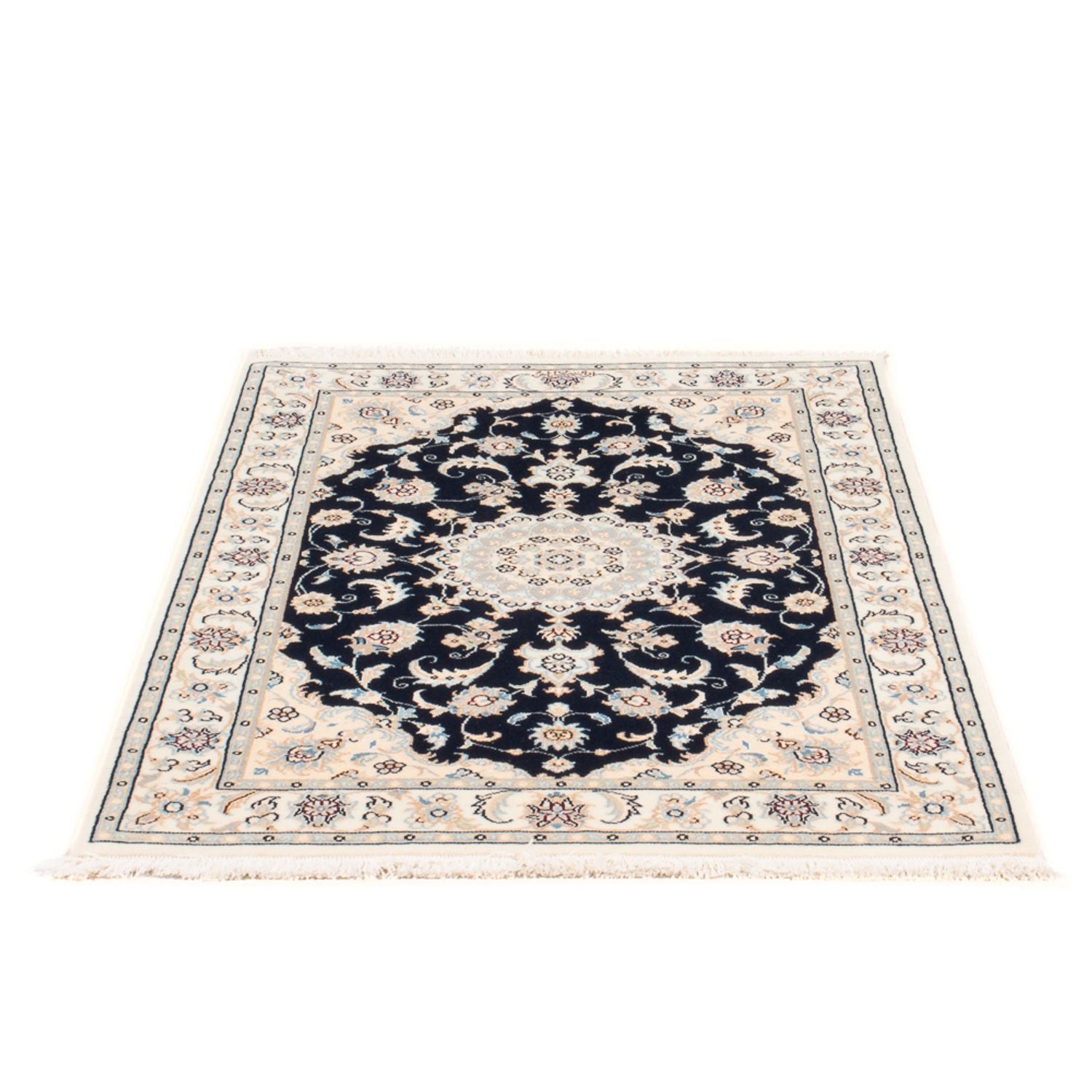Perserteppich - Nain - Premium - 120 x 80 cm - dunkelblau