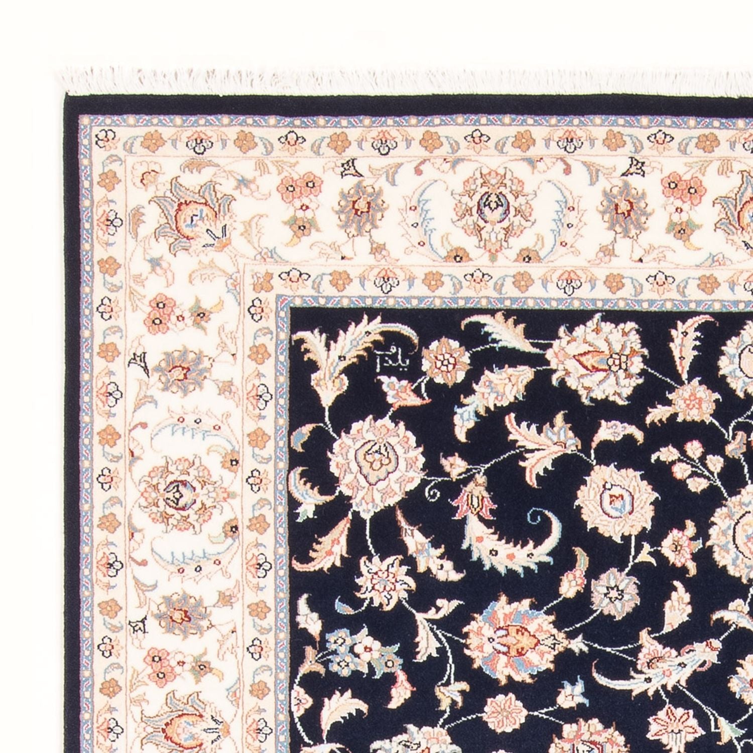 Perserteppich - Täbriz - Royal - 201 x 149 cm - dunkelblau