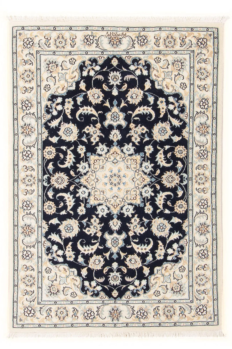 Perserteppich - Nain - Premium - 118 x 80 cm - dunkelblau