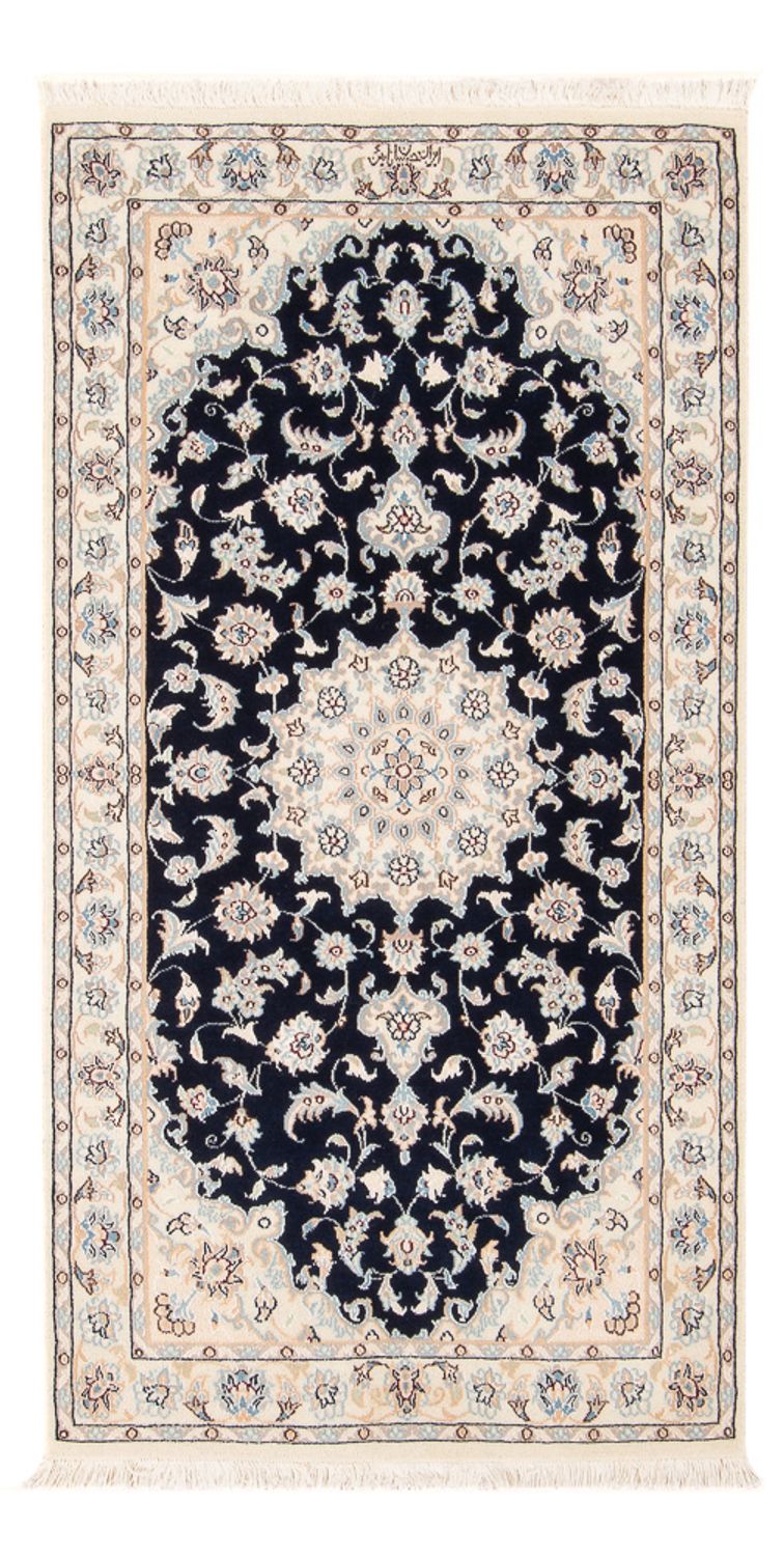 Perserteppich - Nain - Premium - 137 x 73 cm - dunkelblau