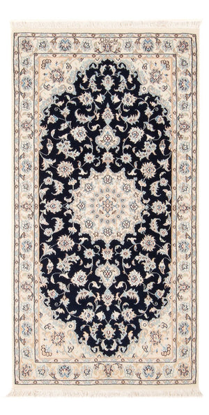 Perserteppich - Nain - Premium - 137 x 73 cm - dunkelblau
