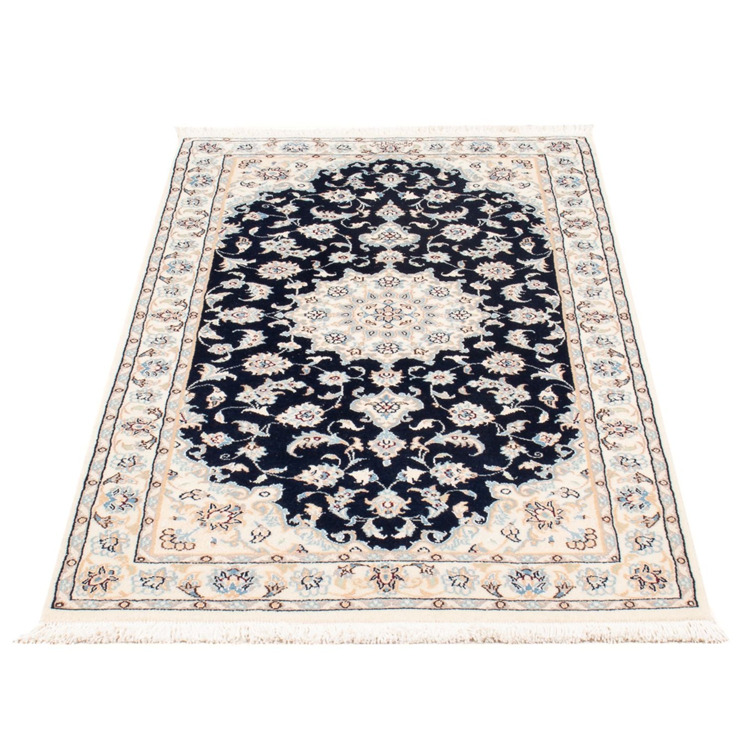 Perserteppich - Nain - Premium - 137 x 73 cm - dunkelblau