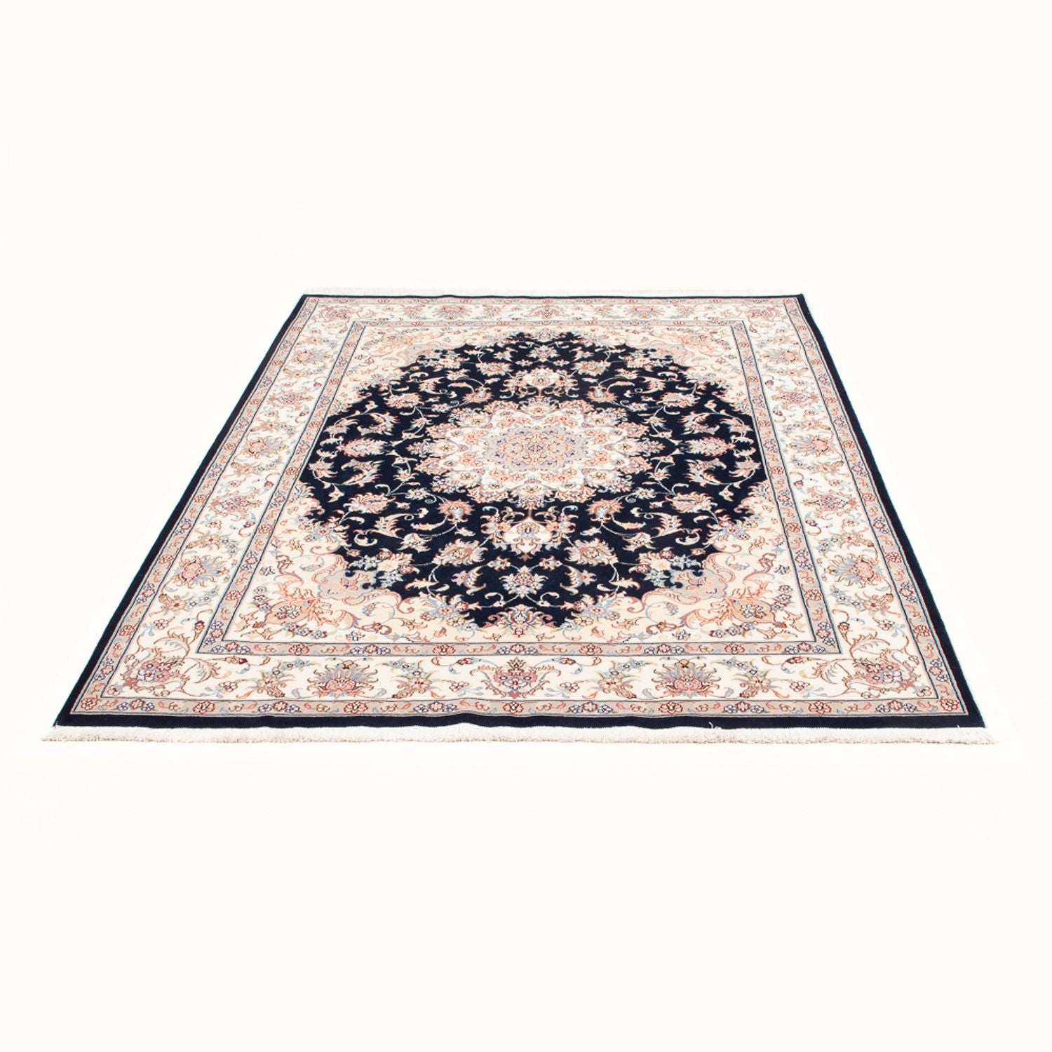 Perserteppich - Täbriz - Royal - 197 x 149 cm - dunkelblau
