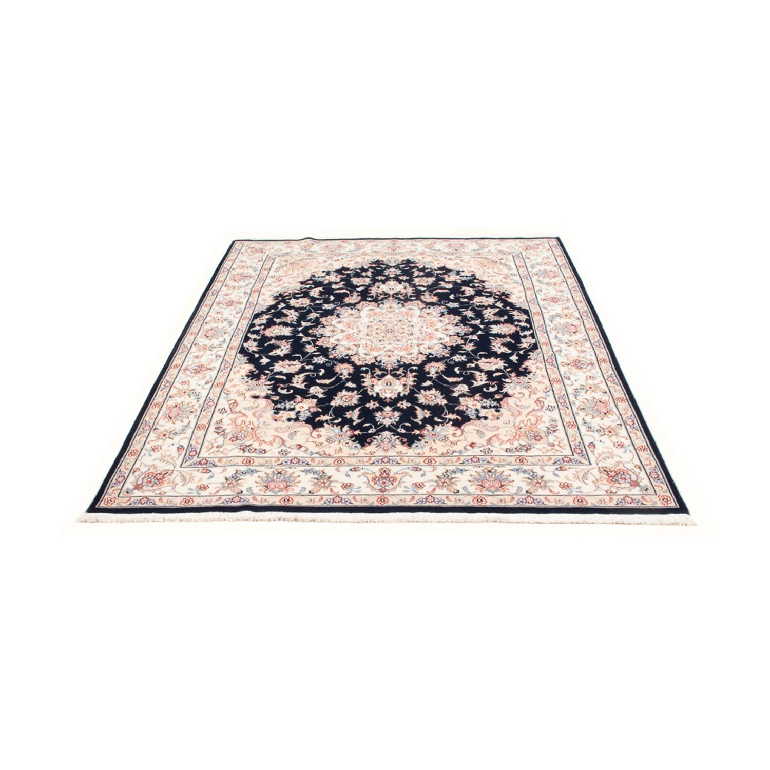 Perserteppich - Täbriz - Royal - 203 x 150 cm - dunkelblau