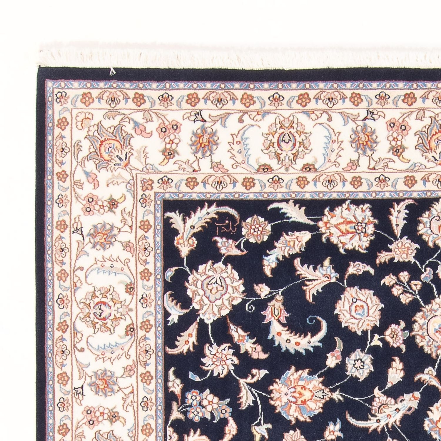 Perserteppich - Täbriz - Royal - 196 x 150 cm - dunkelblau