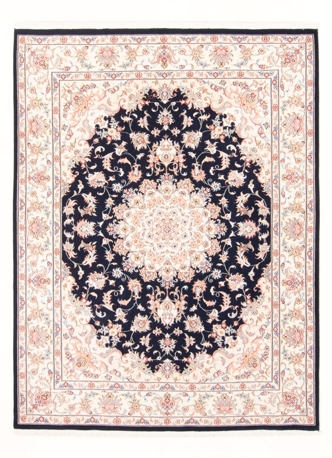 Perserteppich - Täbriz - Royal - 199 x 147 cm - dunkelblau