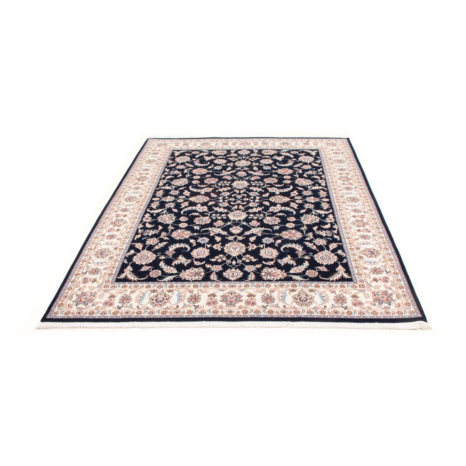 Perserteppich - Täbriz - Royal - 202 x 151 cm - dunkelblau