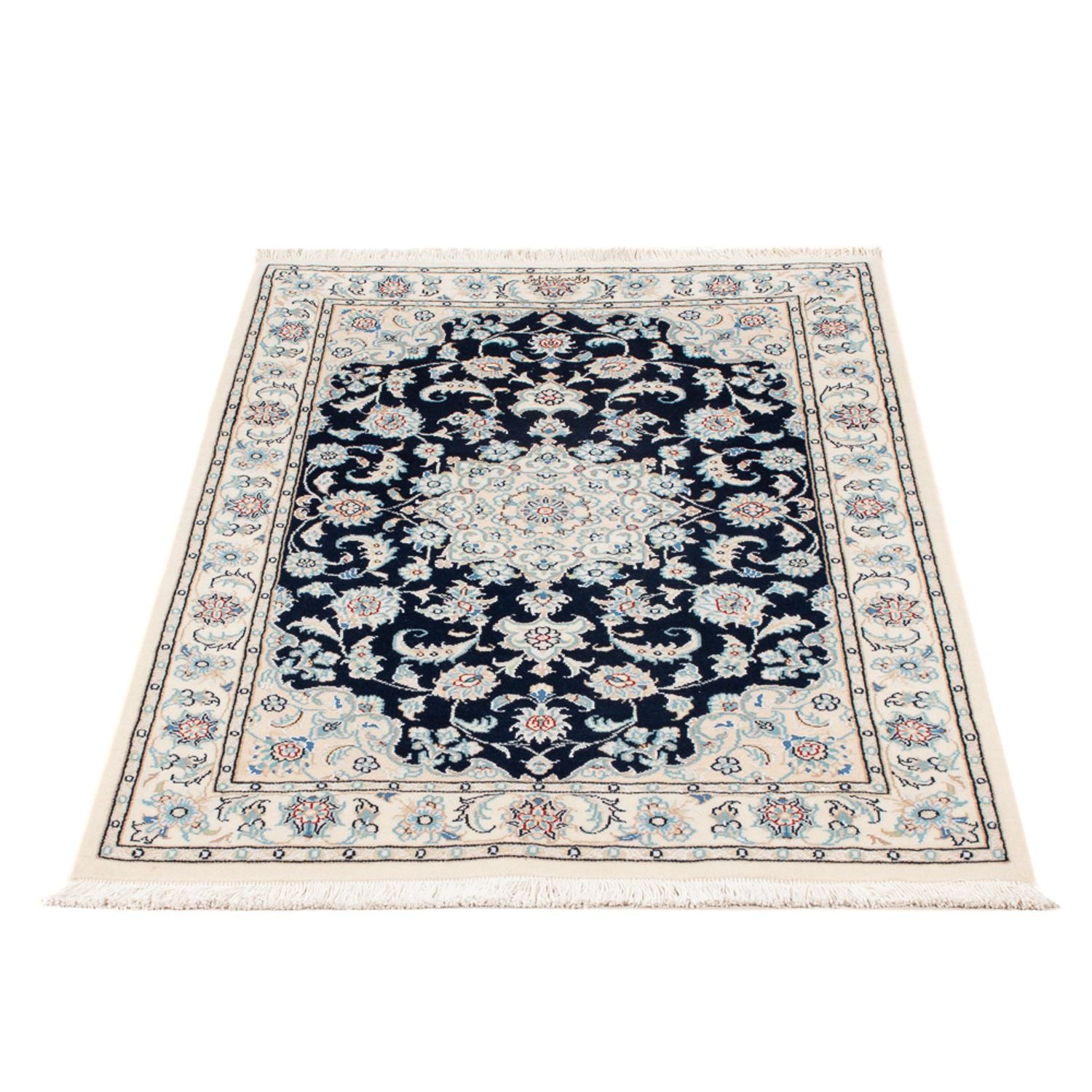 Perserteppich - Nain - Premium - 117 x 80 cm - dunkelblau