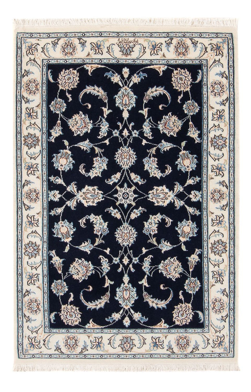 Perserteppich - Nain - Premium - 121 x 78 cm - dunkelblau