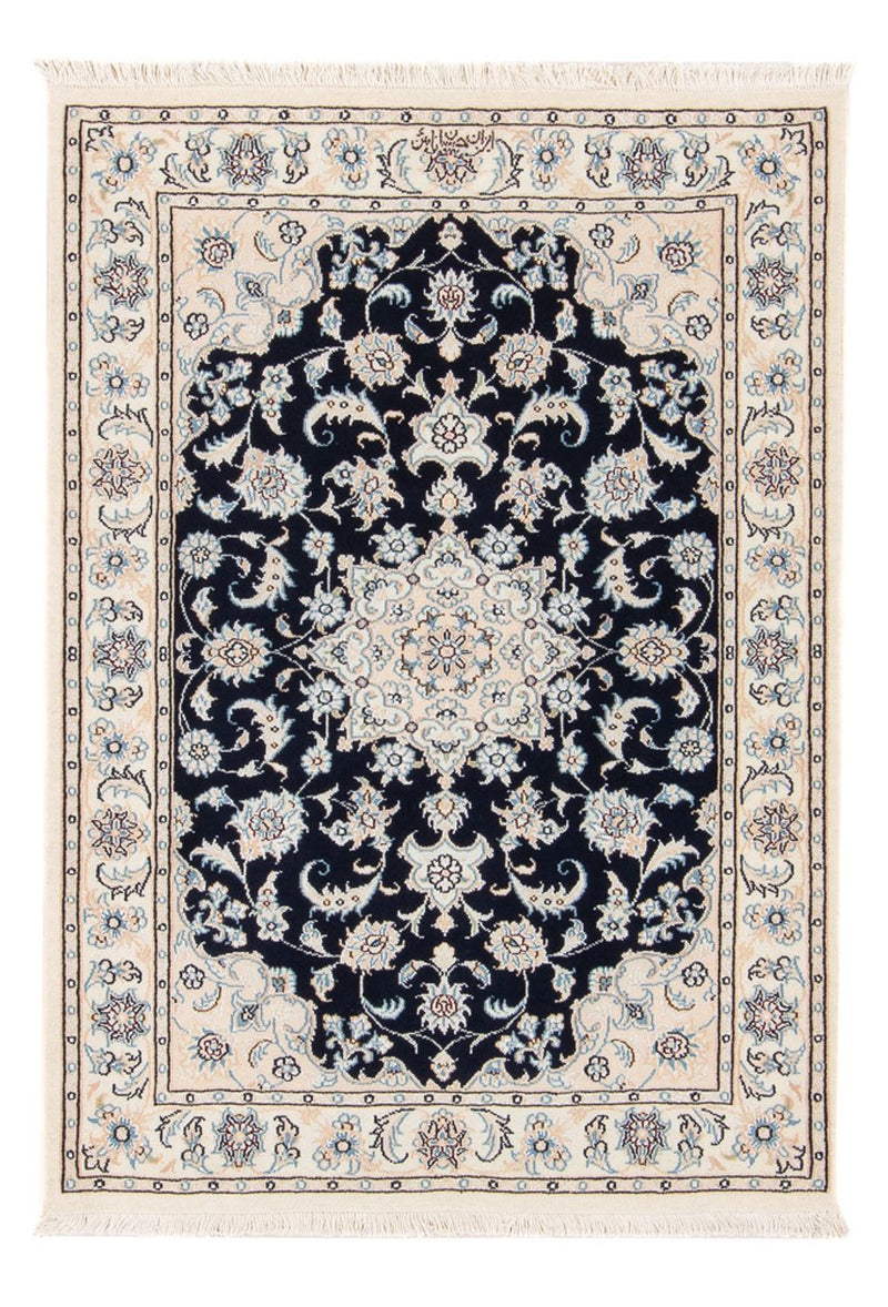 Perserteppich - Nain - Premium - 123 x 83 cm - dunkelblau
