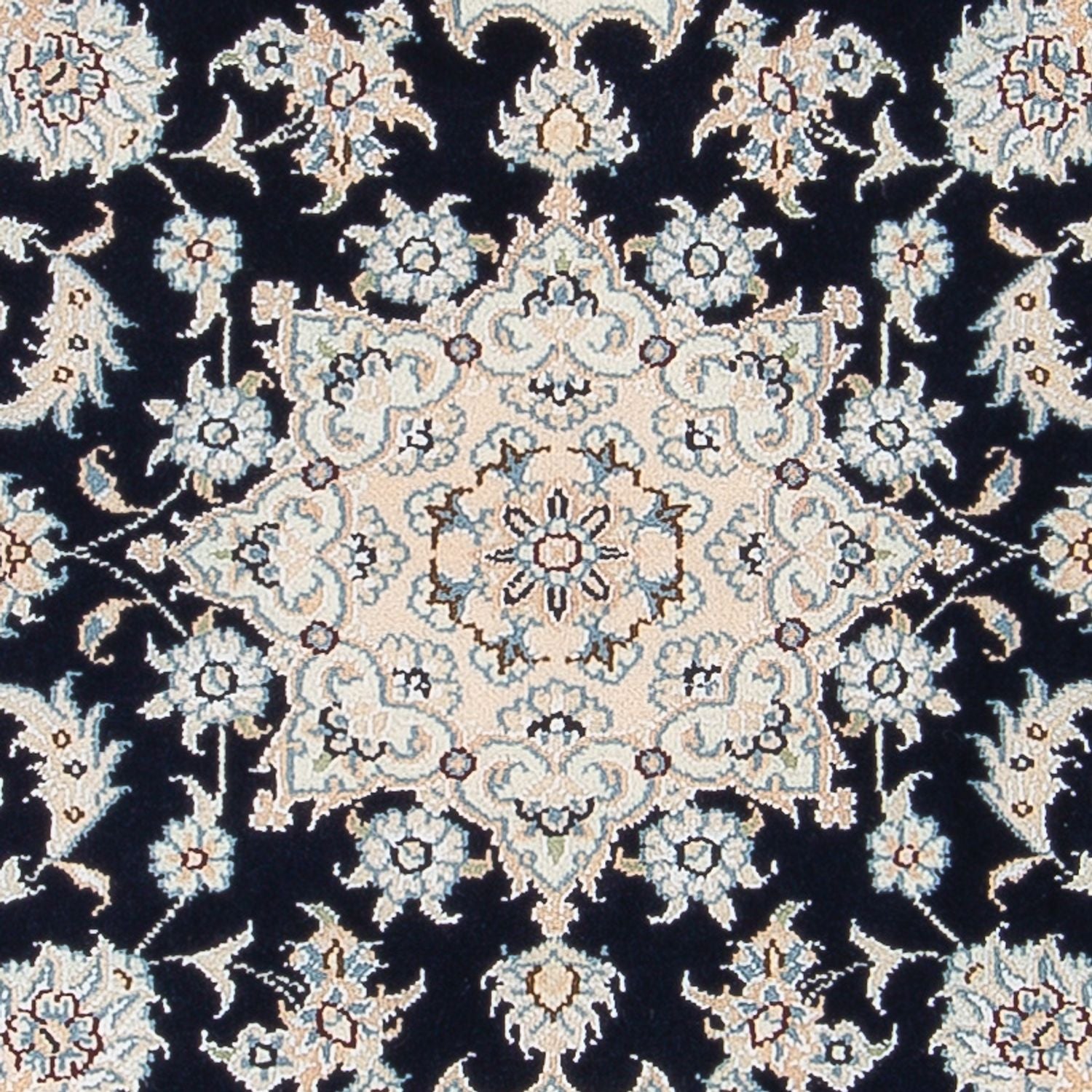 Perserteppich - Nain - Premium - 123 x 83 cm - dunkelblau