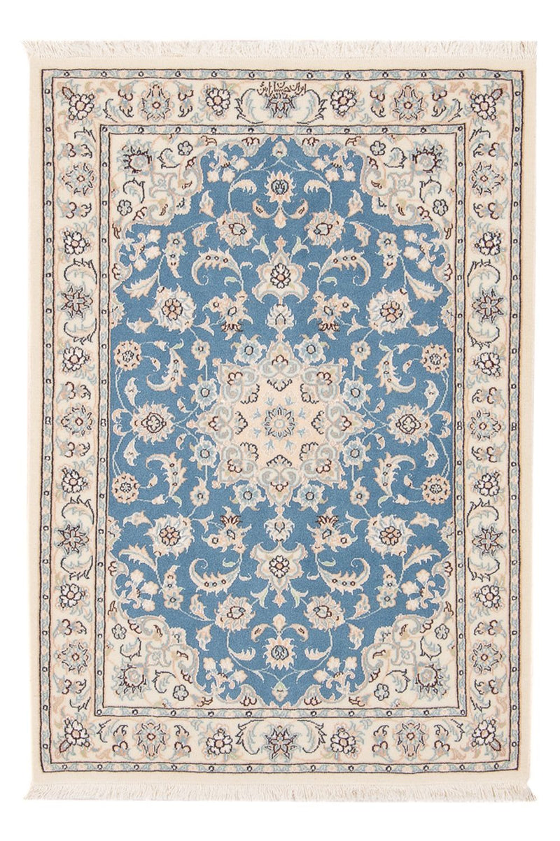 Perserteppich - Nain - Premium - 121 x 80 cm - hellblau