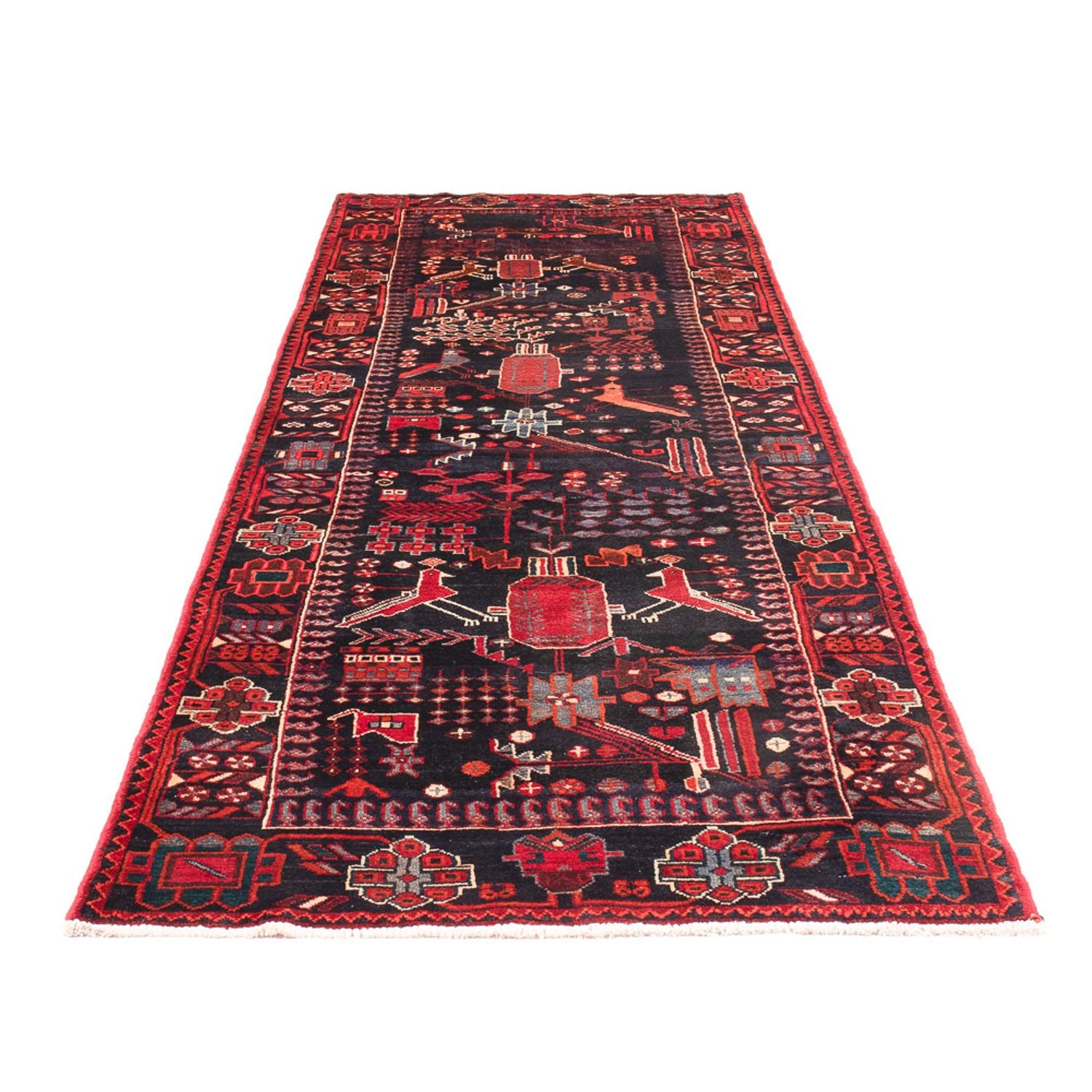 Läufer Perser - Nomadic - 331 x 108 cm - dunkelblau