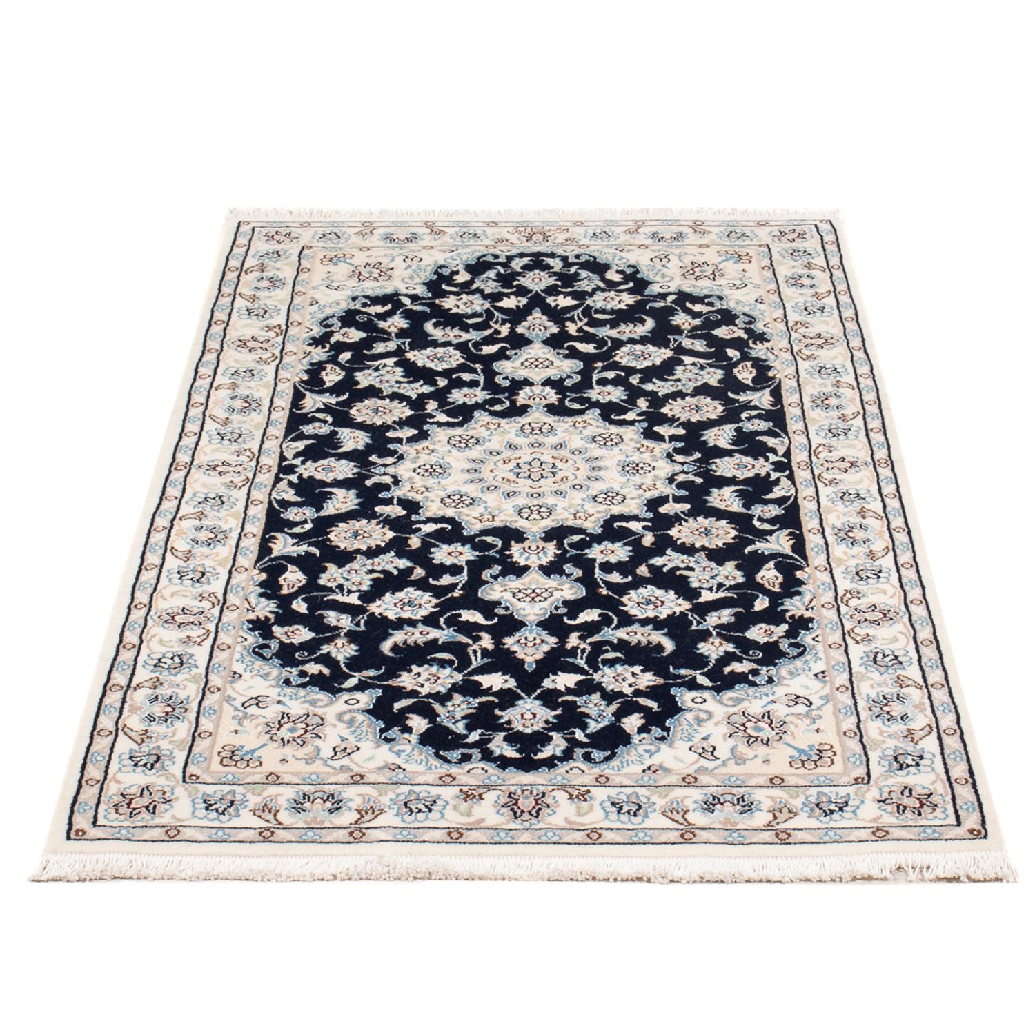 Perserteppich - Nain - Premium - 140 x 70 cm - dunkelblau