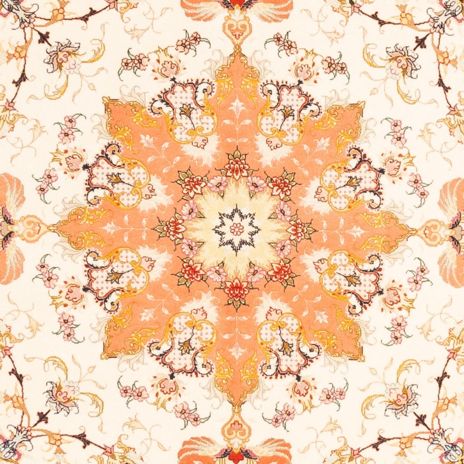 Perserteppich - Täbriz - Royal quadratisch  - 205 x 203 cm - creme