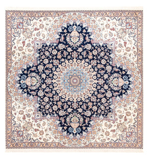 Perserteppich - Nain - Premium quadratisch  - 212 x 212 cm - dunkelblau