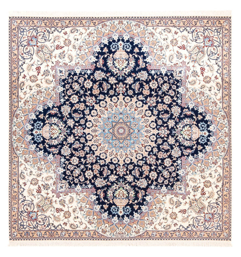 Perserteppich - Nain - Premium quadratisch  - 212 x 212 cm - dunkelblau