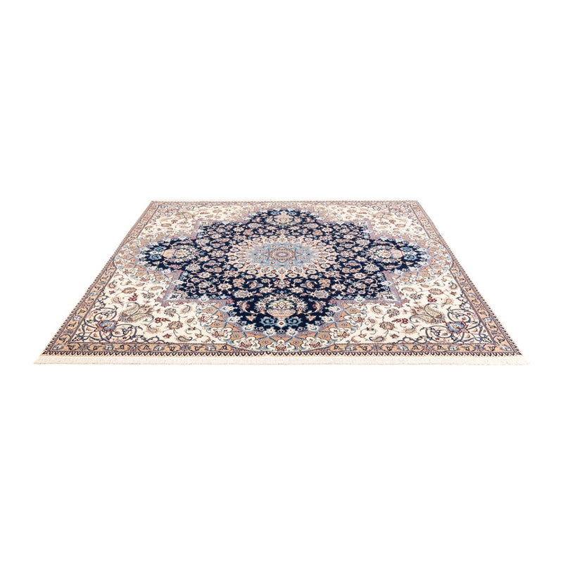 Perserteppich - Nain - Premium quadratisch  - 212 x 212 cm - dunkelblau
