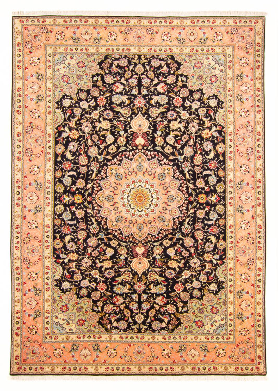 Perserteppich - Täbriz - Royal - 293 x 207 cm - dunkelblau