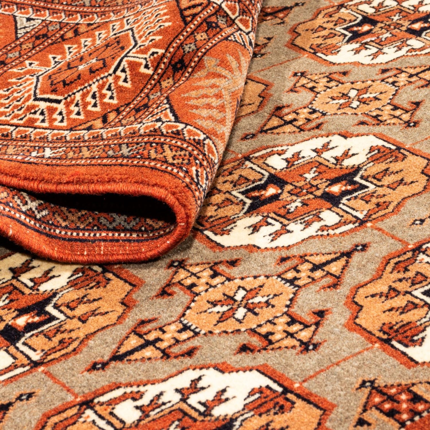 Turkaman Teppich - 305 x 205 cm - dunkelbeige
