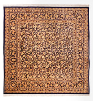 Seidenteppich - Ghom Seide - Premium quadratisch  - 247 x 243 cm - dunkelbeige