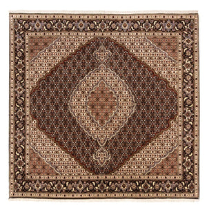 Perserteppich - Täbriz - Royal quadratisch  - 203 x 198 cm - dunkelbeige