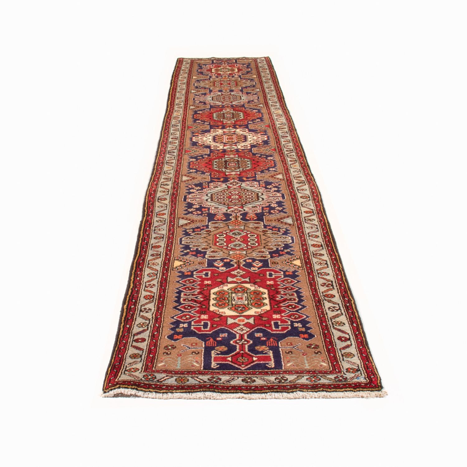 Läufer Perser - Nomadic - 403 x 82 cm - dunkelblau