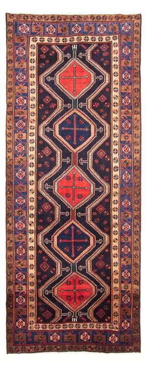 Läufer Perser - Nomadic - 380 x 153 cm - dunkelblau