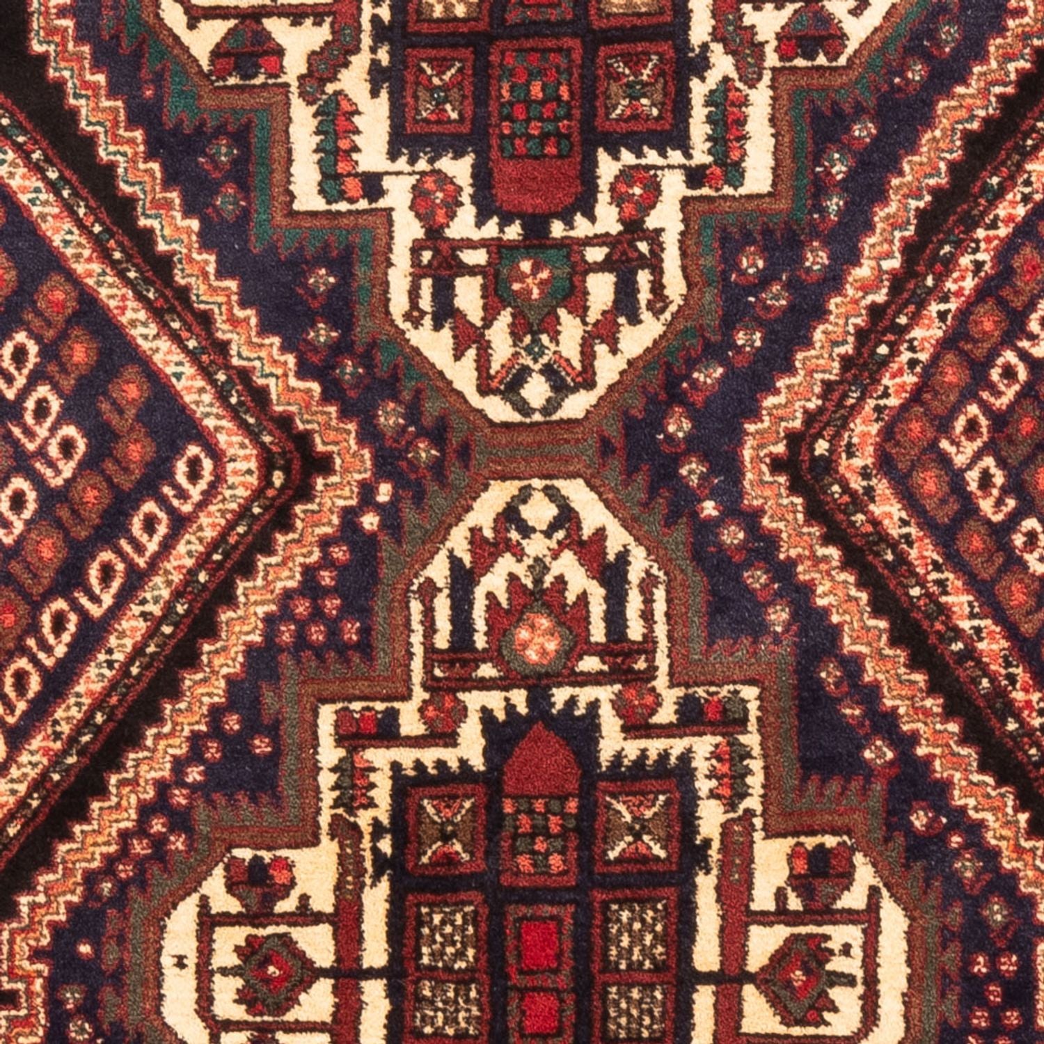 Perserteppich - Nomadic - 150 x 108 cm - bordeauxrot