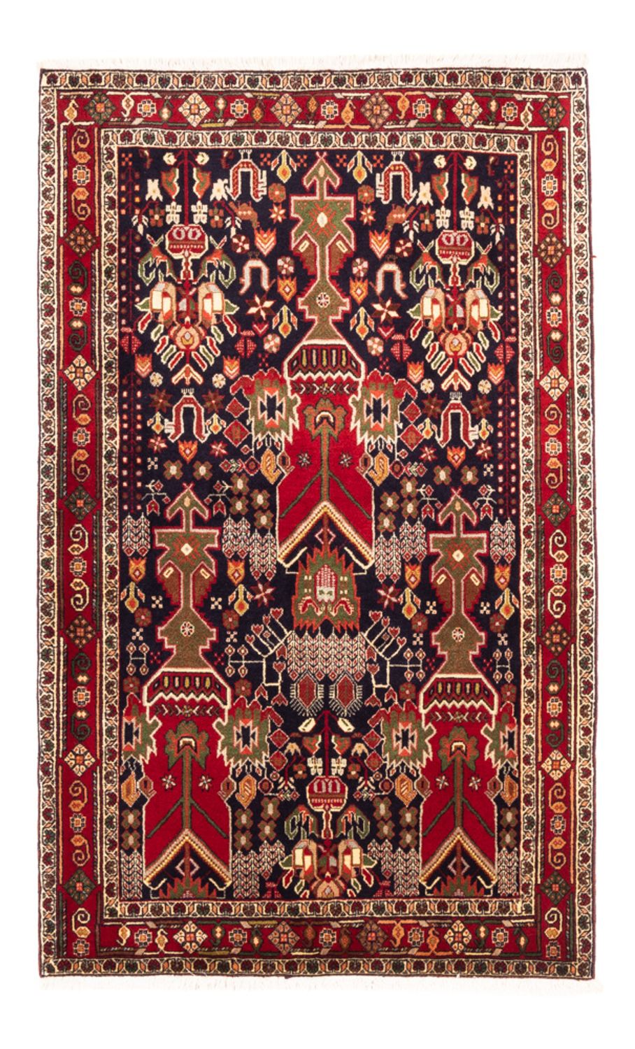 Perserteppich - Nomadic - 154 x 100 cm - bordeauxrot