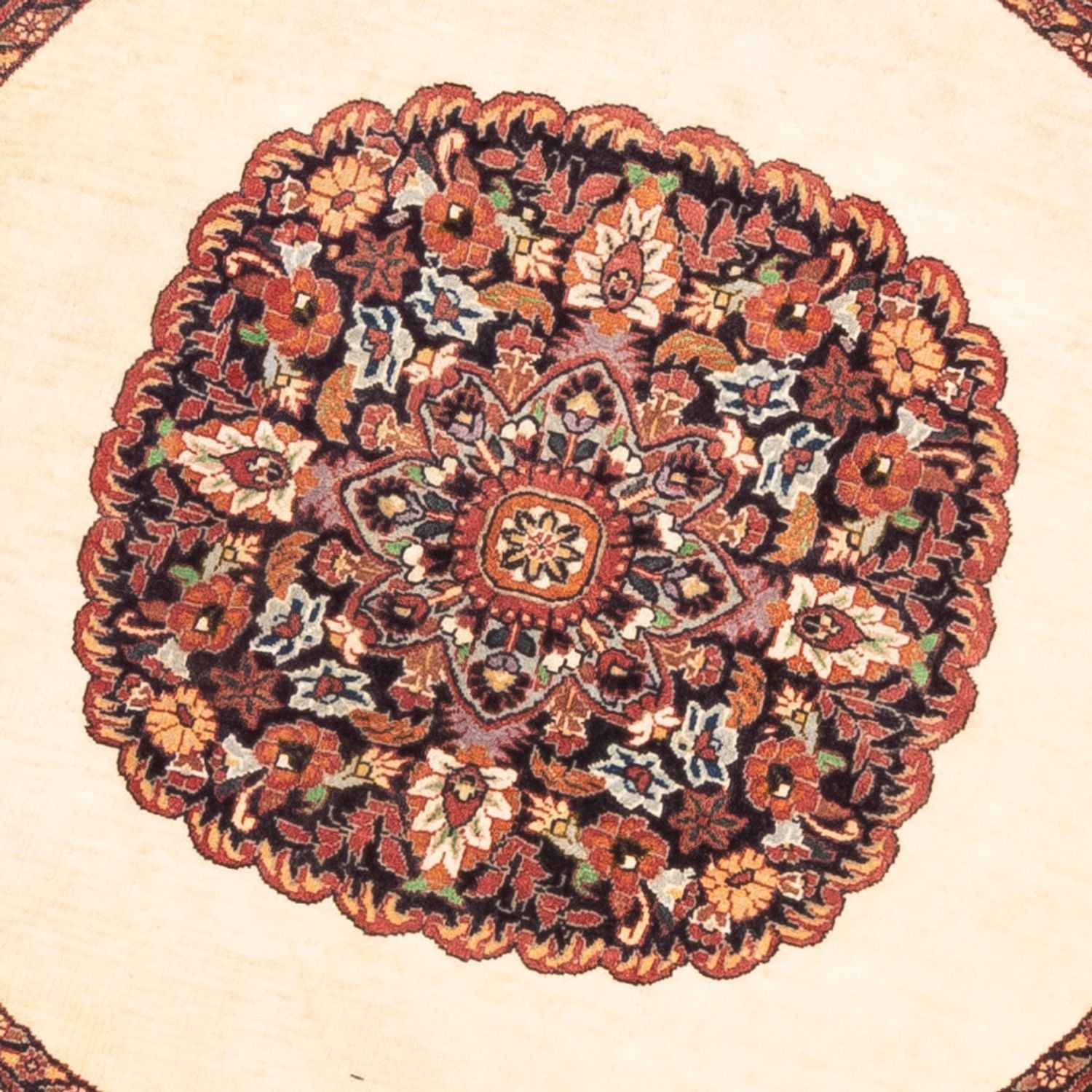 Perserteppich - Bidjar - Royal rund  - 100 x 100 cm - creme