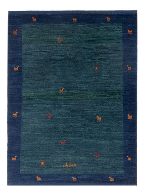 Gabbeh Teppich - Perser - 139 x 100 cm - petrolblau