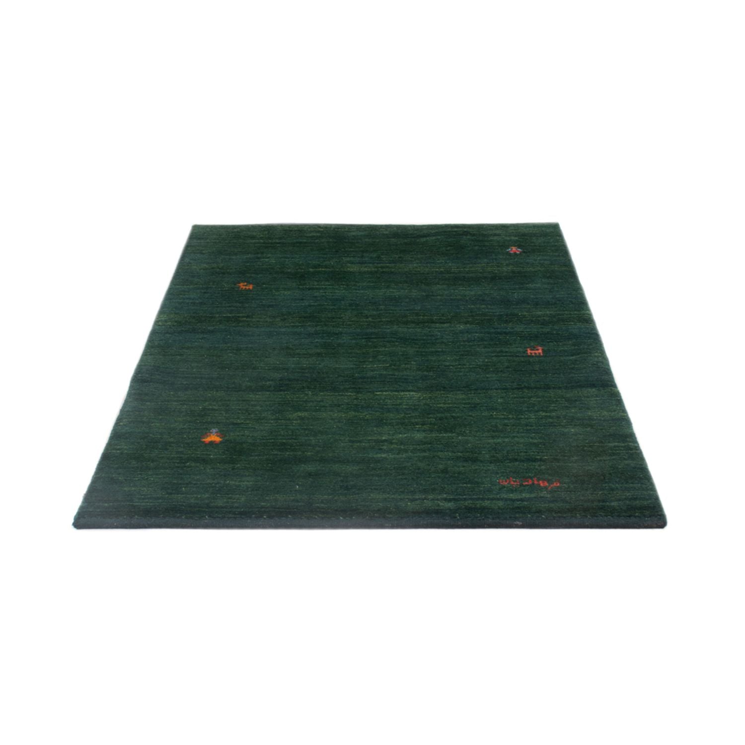 Gabbeh Teppich - Perser - 146 x 98 cm - dunkelgrün