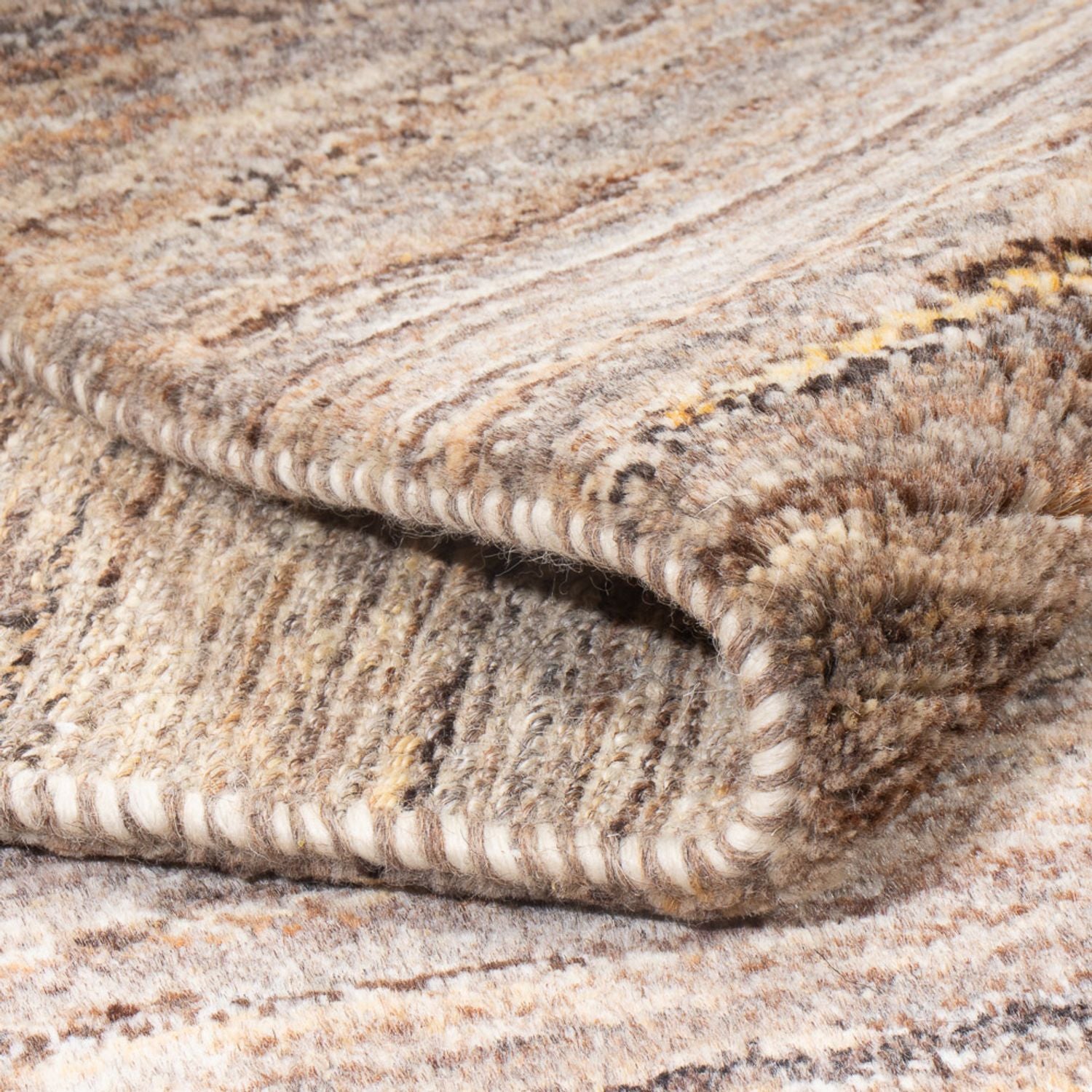 Gabbeh Teppich - Perser - 194 x 154 cm - dunkelbeige