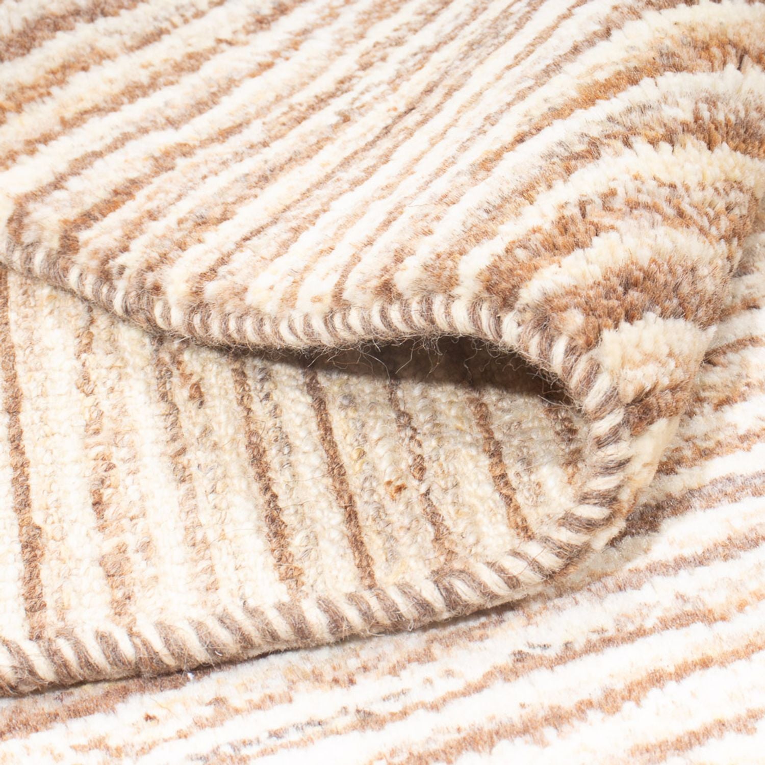 Gabbeh Teppich - Perser - 186 x 148 cm - dunkelbeige