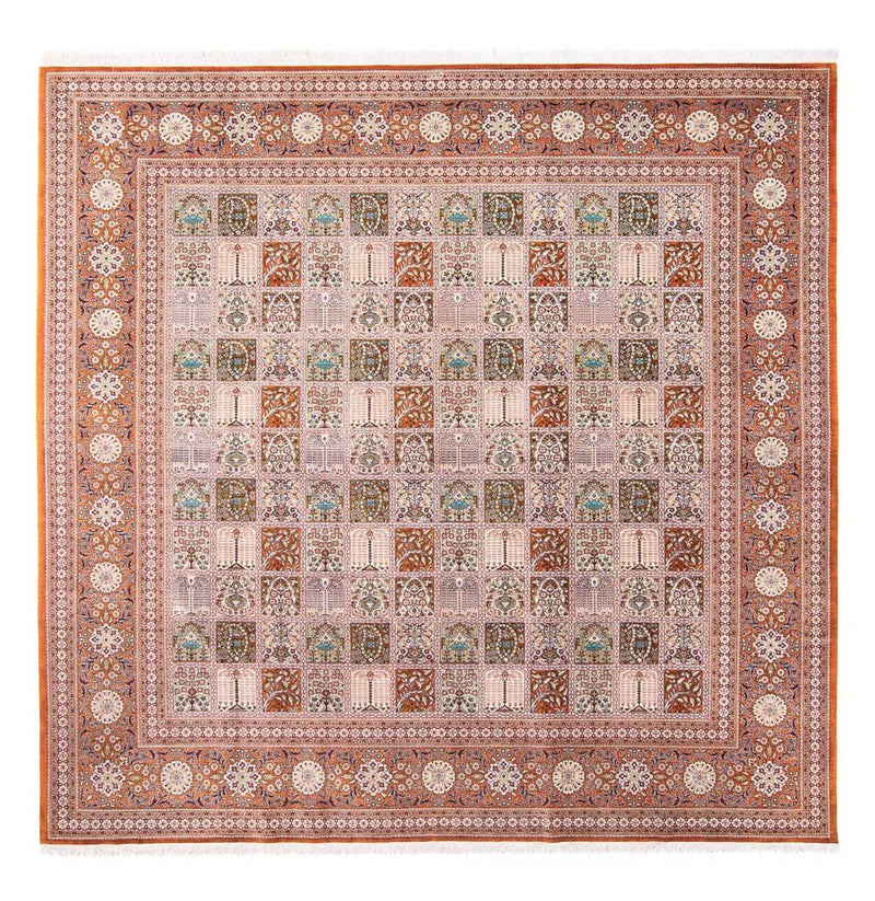 Seidenteppich - Ghom Seide - Premium quadratisch  - 250 x 250 cm - mehrfarbig