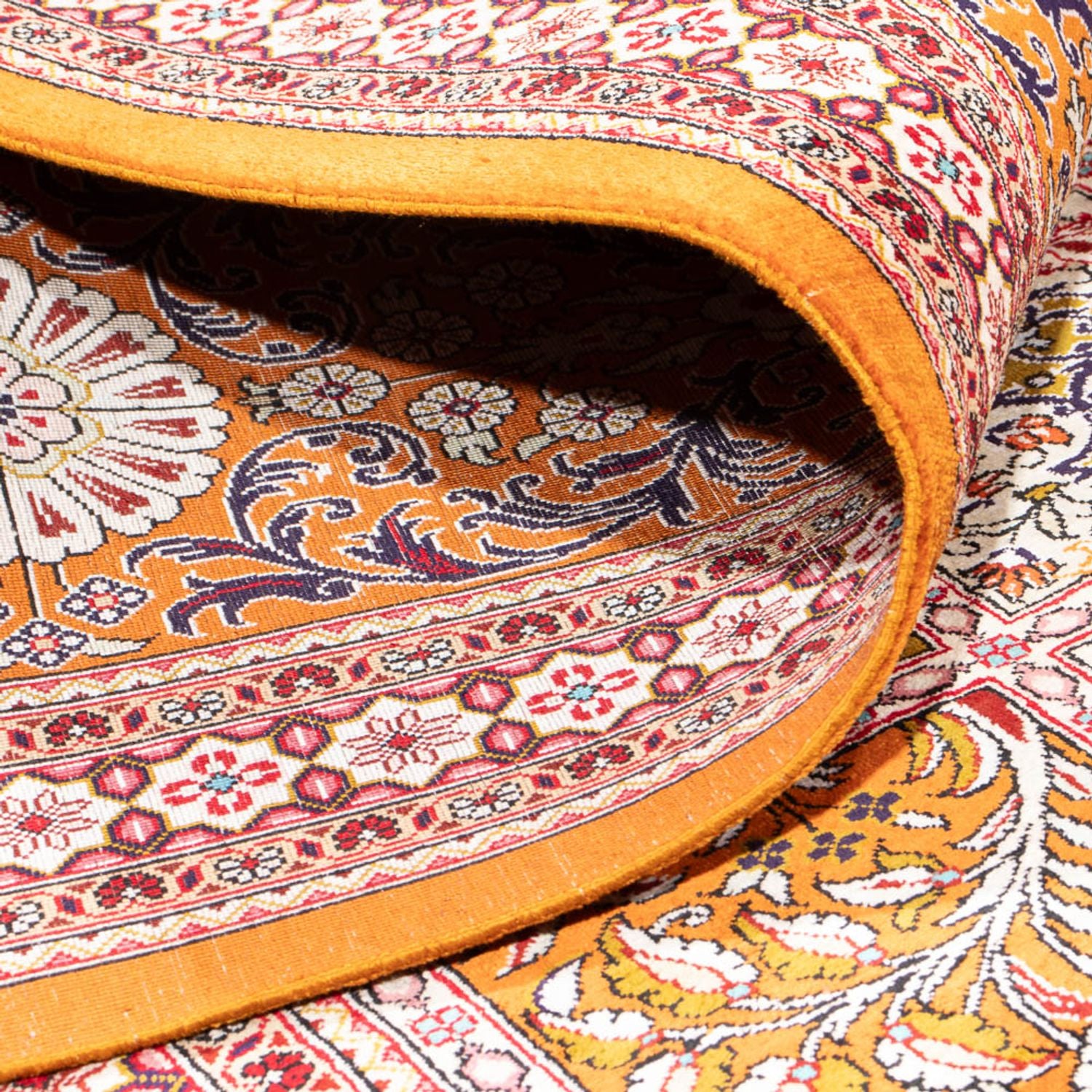 Seidenteppich - Ghom Seide - Premium quadratisch  - 250 x 250 cm - mehrfarbig