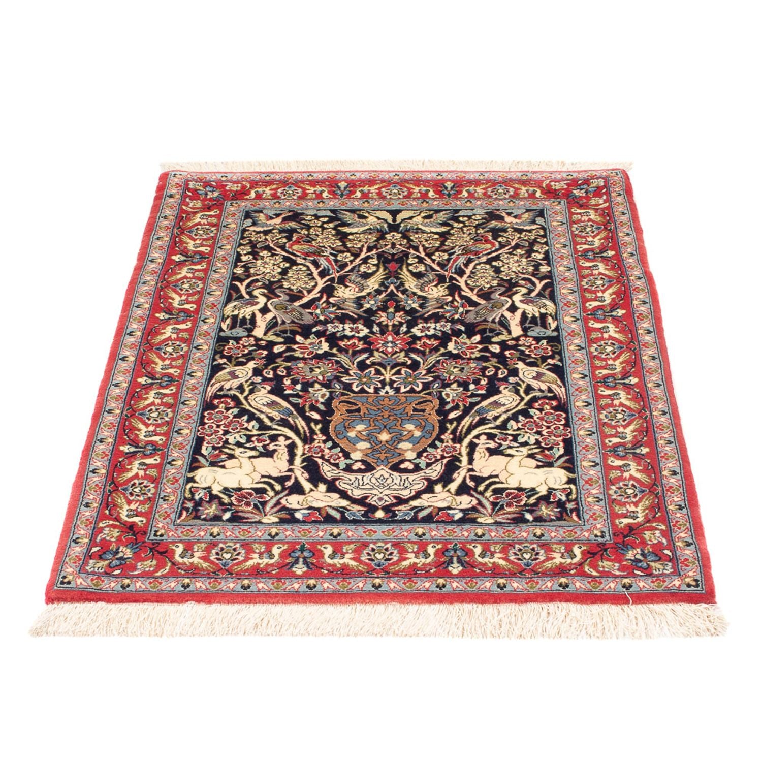 Perserteppich - Isfahan - Premium - 98 x 70 cm - dunkelblau