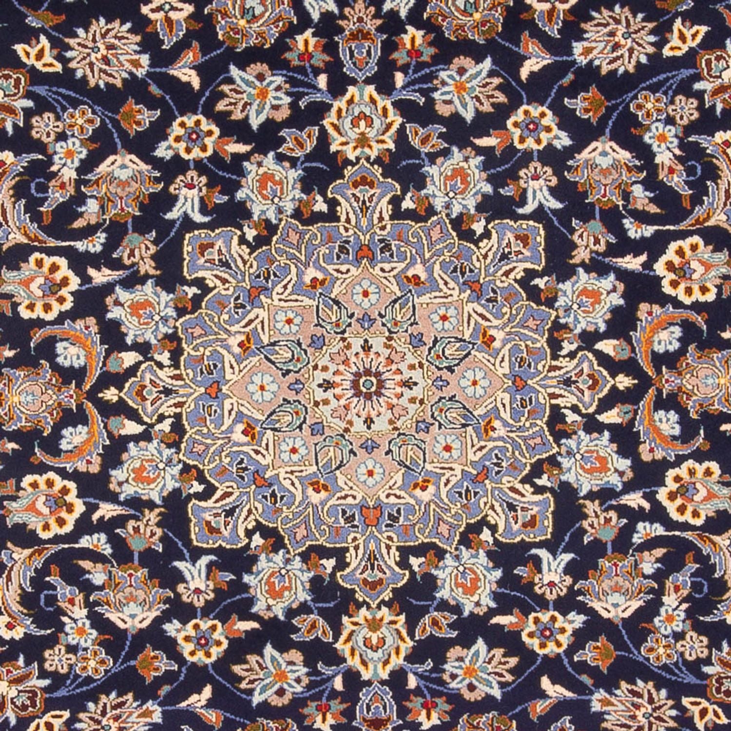 Perserteppich - Keshan - 395 x 292 cm - dunkelblau