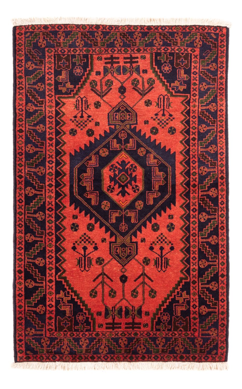 Perserteppich - Nomadic - 153 x 104 cm - hellrot
