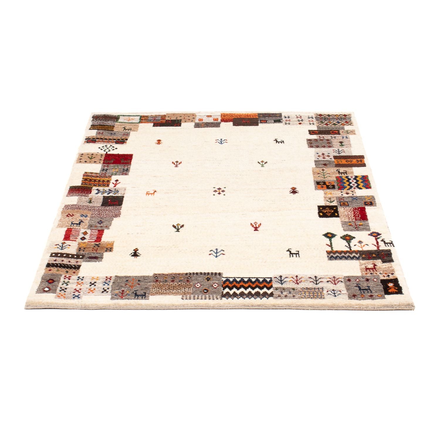 Gabbeh Teppich - Loribaft Perser - 126 x 88 cm - mehrfarbig