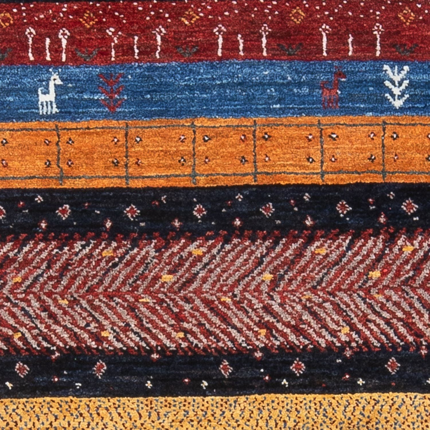 Gabbeh Teppich - Loribaft Perser - 135 x 87 cm - mehrfarbig