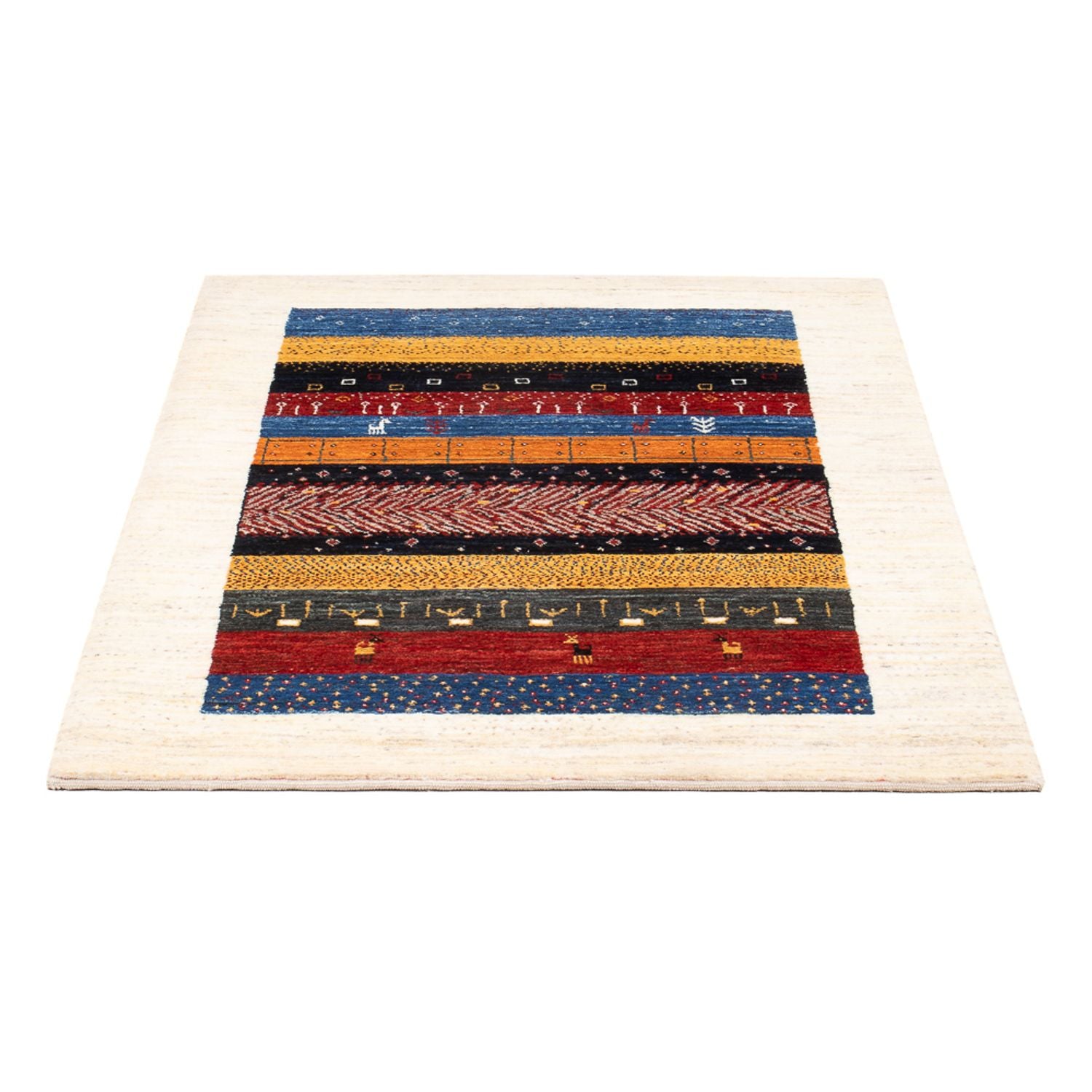 Gabbeh Teppich - Loribaft Perser - 135 x 87 cm - mehrfarbig