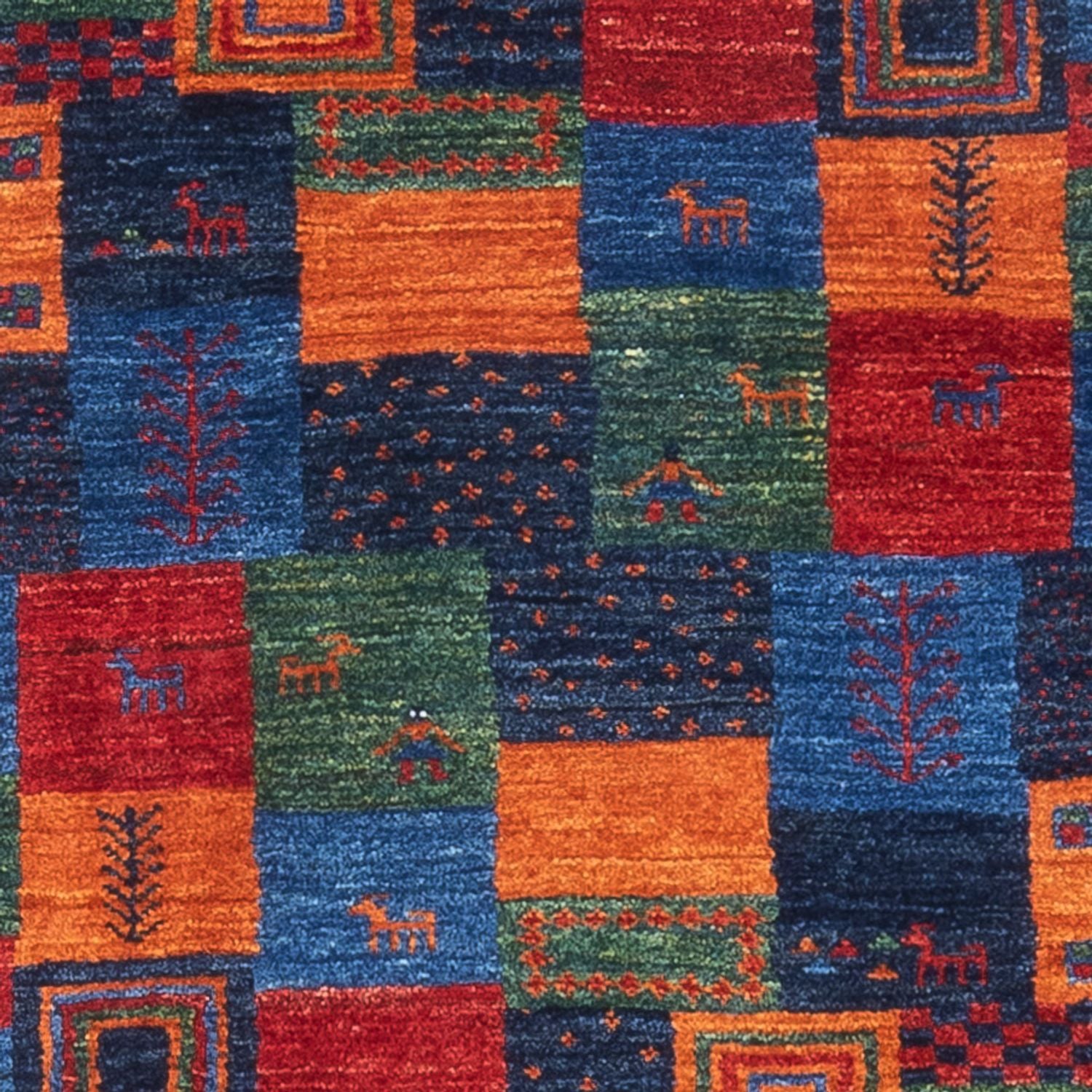 Gabbeh Teppich - Loribaft Perser - 132 x 86 cm - mehrfarbig