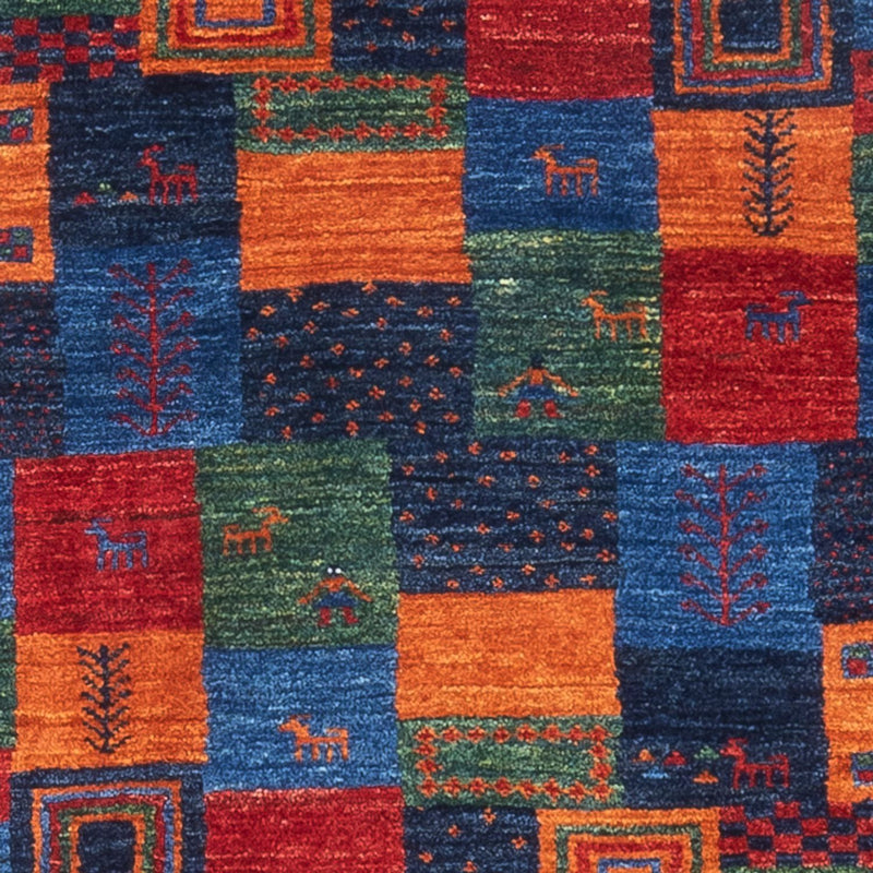 Gabbeh Teppich - Loribaft Perser - 132 x 86 cm - mehrfarbig