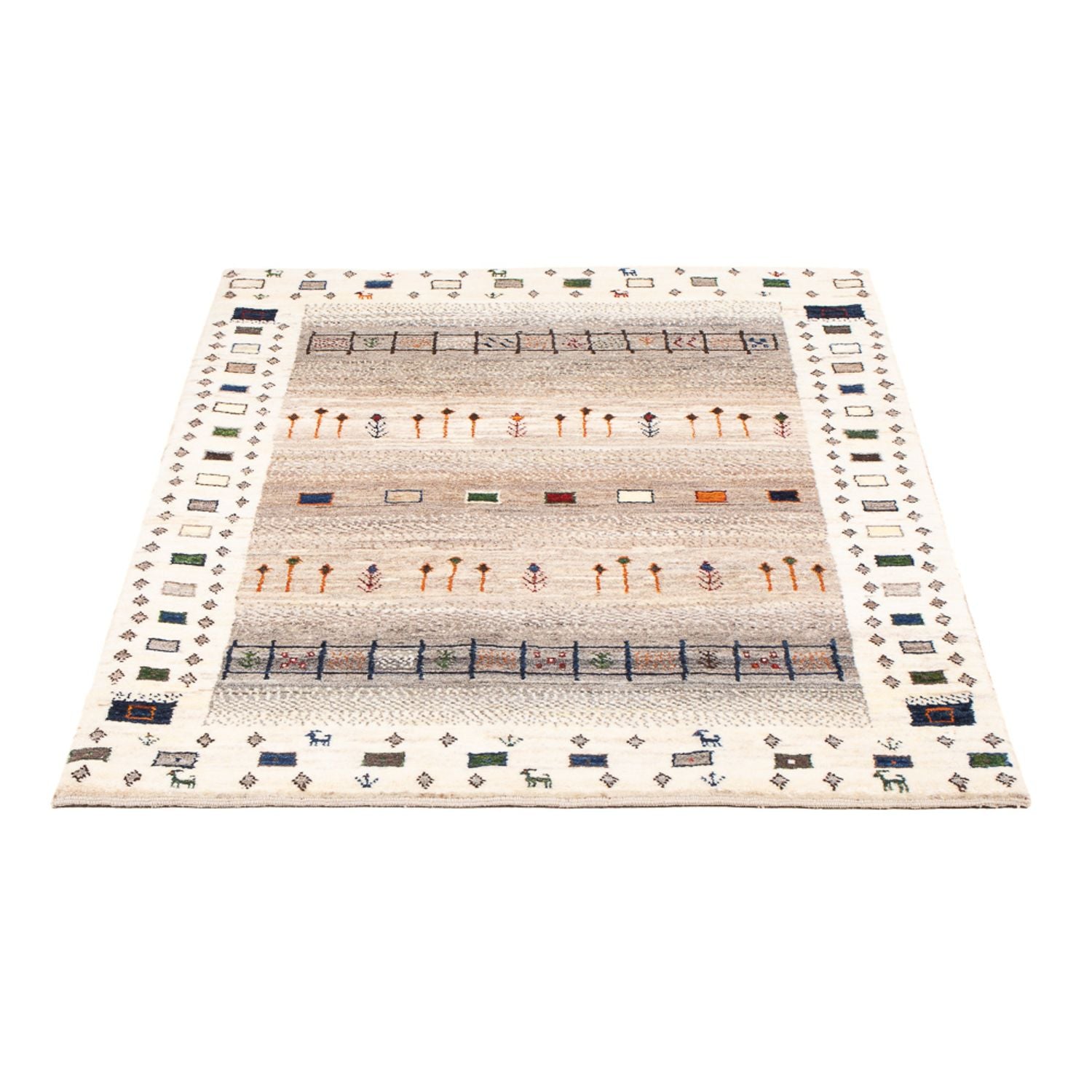 Gabbeh Teppich - Loribaft Perser - 134 x 86 cm - mehrfarbig