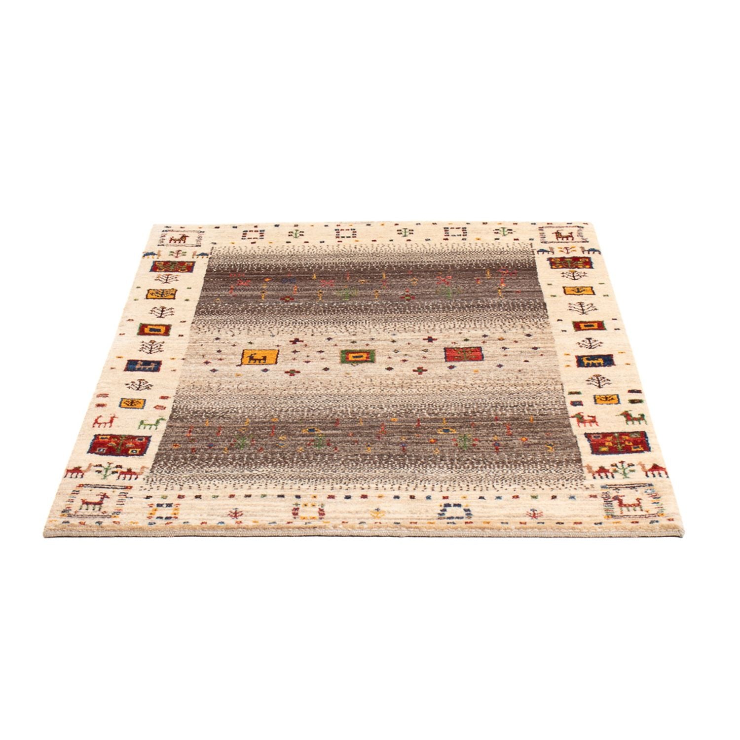 Gabbeh Teppich - Loribaft Perser - 123 x 86 cm - mehrfarbig