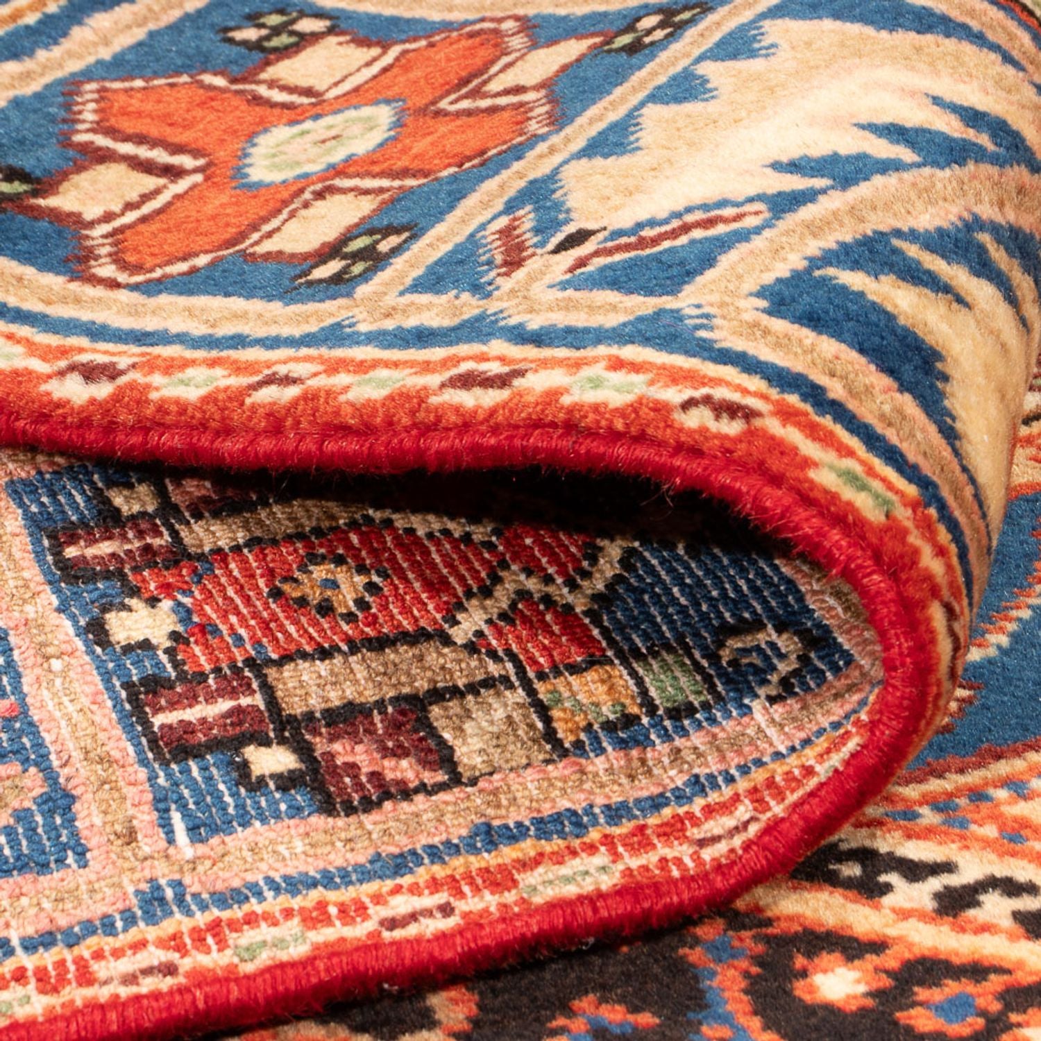 Perserteppich - Nomadic - 198 x 151 cm - blau