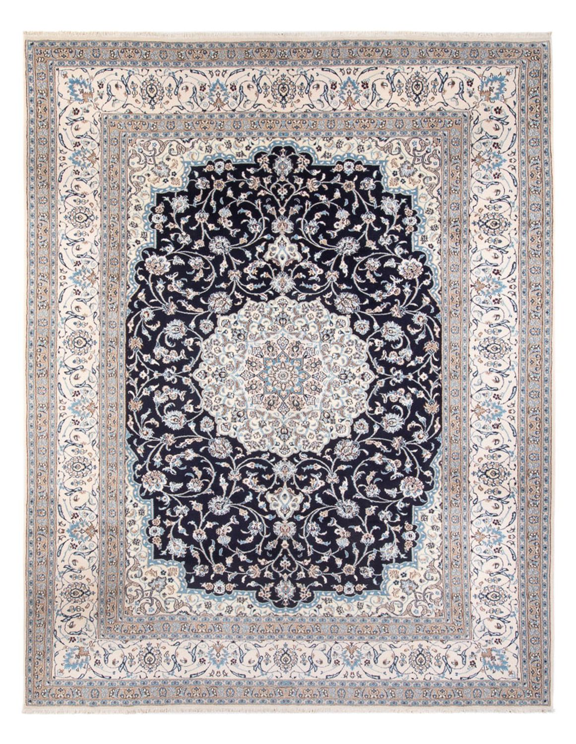 Perserteppich - Nain - 398 x 302 cm - dunkelblau