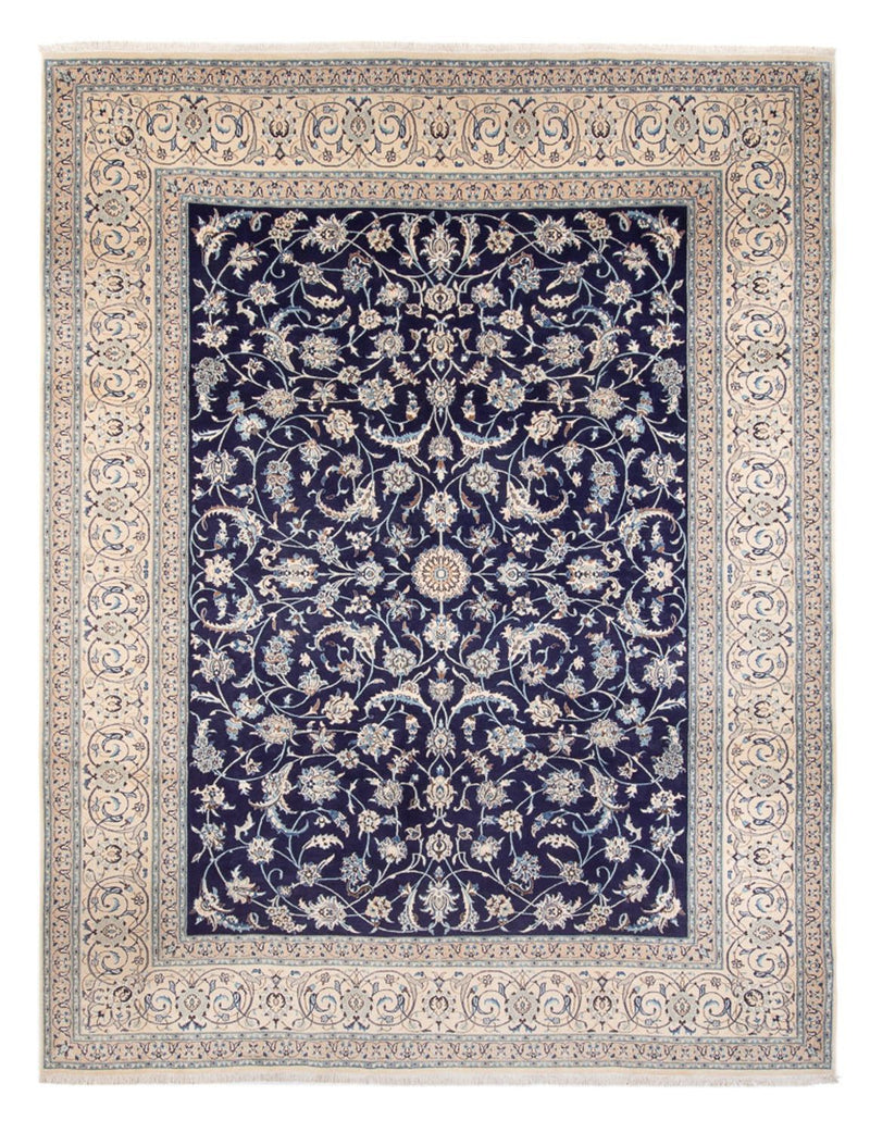 Perserteppich - Nain - 390 x 295 cm - dunkelblau